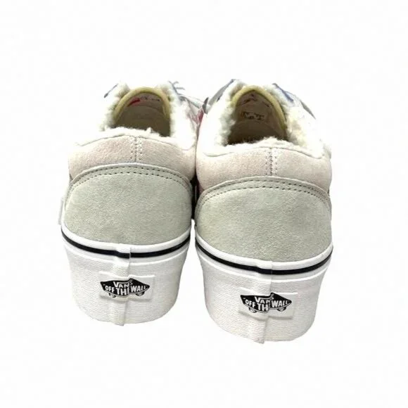 VANS Old Skool Platform For Women Sherpa Suede Multi VN0A7Q5MMUL Shoes Top Low